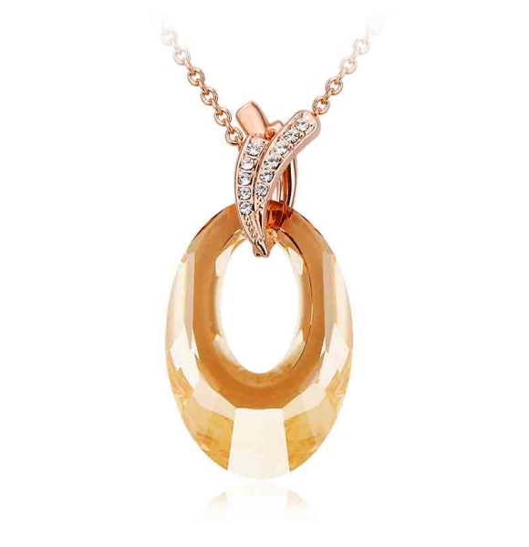 Precioso Collar de Cristal Swarovski con Baño de Oro 18K