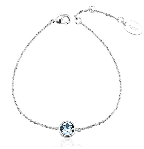 Linda Pulsera Swarovski con Cristal Aquamarina