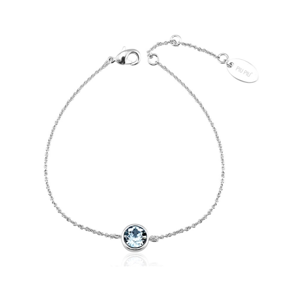 Linda Pulsera Cristal Austriaco con Cristal Aquamarina