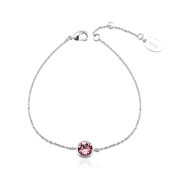 Pulsera Cristal Austriaco con Cristal color Rosa