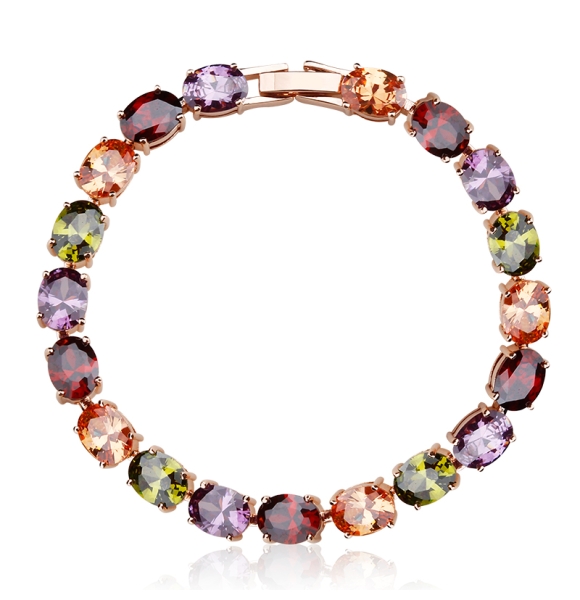 Hermosa Pulsera de Cristales de Colores
