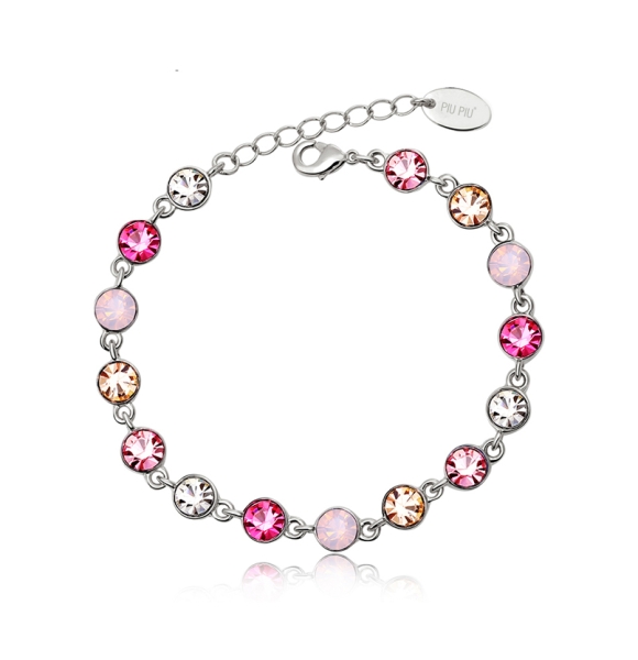 Hermosa Pulsera con Cristales Rosas