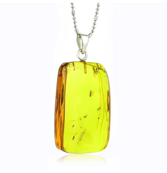 Dije de Ambar Natural Con Chaquiste 37 mm x 20 mm