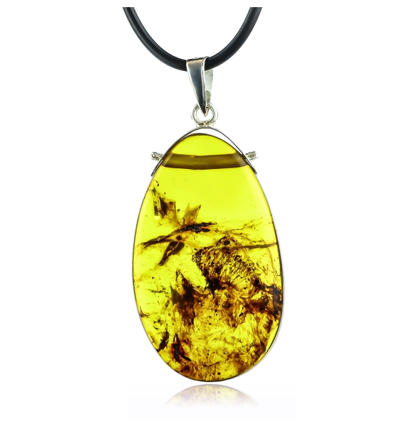 Ambar Genuina Plata de Ley Collar
