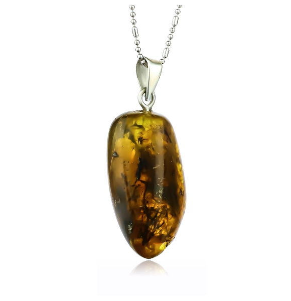 Ambar Genuine Con Plata Collar