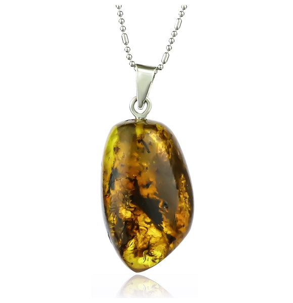 Ambar Genuine Con Plata Collar