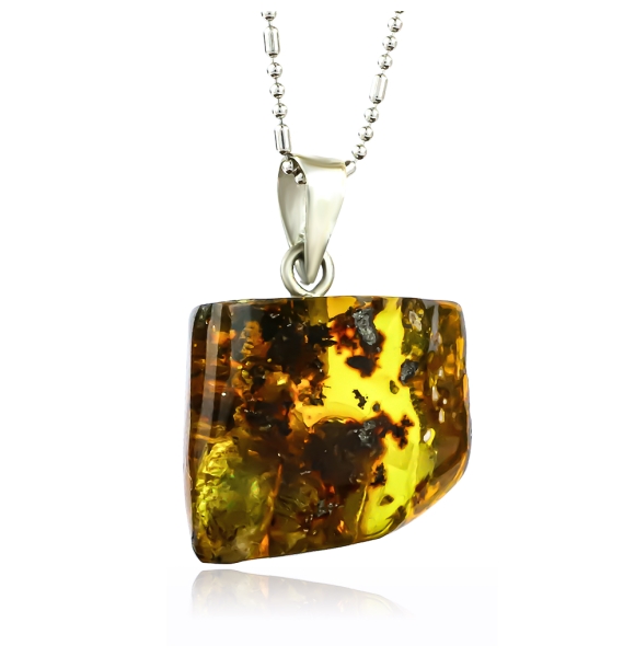 Dije de Ambar Genuina 25 mm x 20 mm