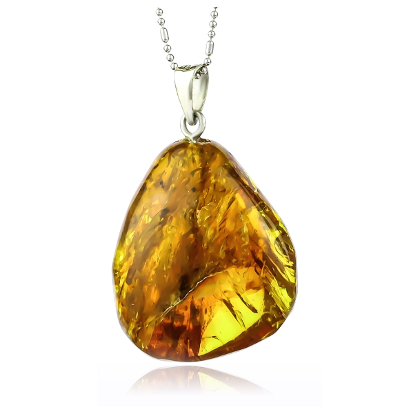 Dije de Ambar Genuina Con Plata