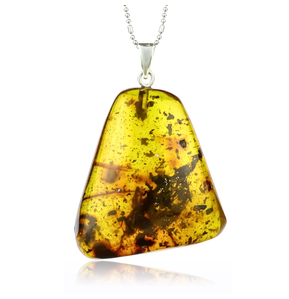 Dije de Ambar Genuina Mexicana Con Plata