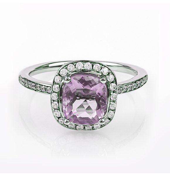 Anillo de Plata y Alejandrita Morado Azul