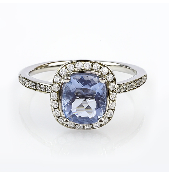 Anillo de Plata y Alejandrita Morado Azul