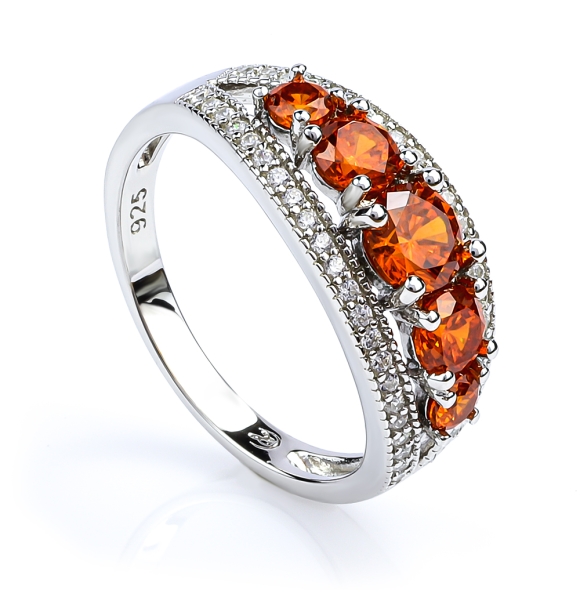 Anillo de Plata de Ley con Opalo de Fuego