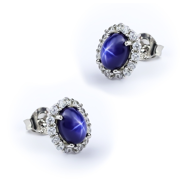 Aretes de Zafiro Estrella