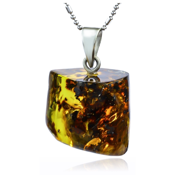 Dije de Ambar Genuina 25 mm x 20 mm