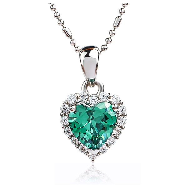 Dije de Plata Con Alejandrita Corazon