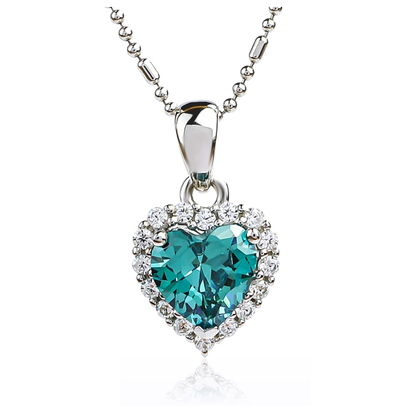 Dije de Plata Con Alejandrita Corazon