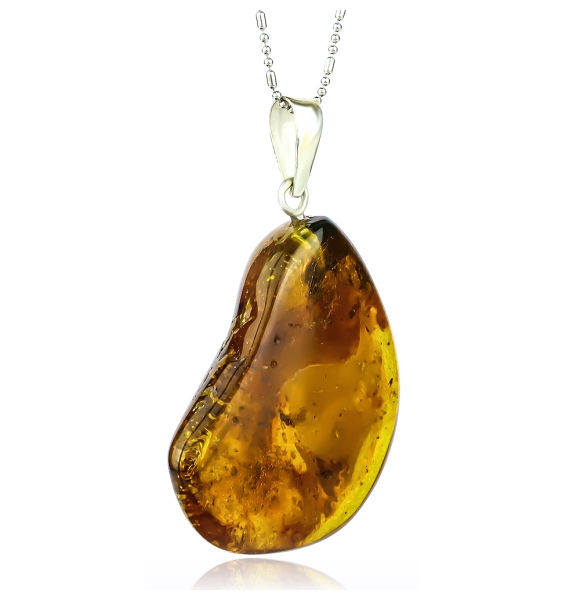Collar de Ambar Genuina Con Plata