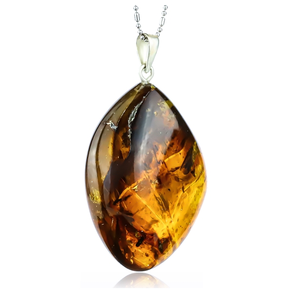 Ambar de Chiapas Genuina Calidad Primera Dije Con Plata