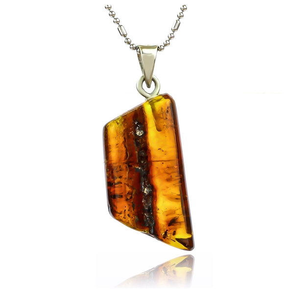 Dije de Ambar Natural 31 mm x 16 mm