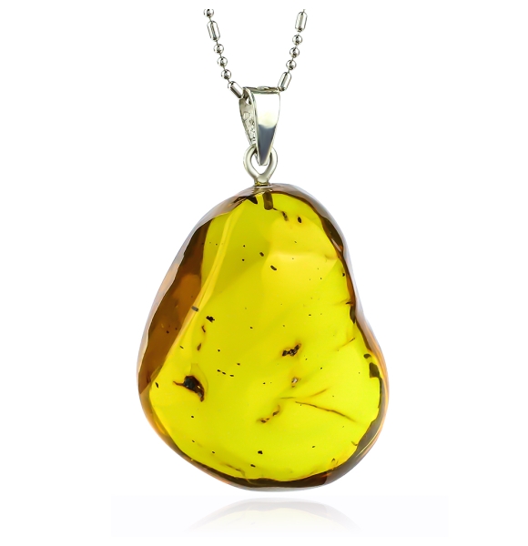 Dije de Amber Genuina Con Plata