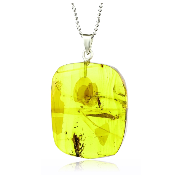 Dije de Ambar Natural Con Mosquito 35mm x 25mm