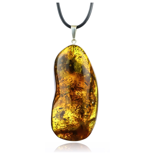 Gigante Dije de Ambar Genuina Mexicana Con Plata