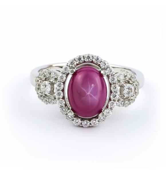 Rubi Estrella Anillo de Plata