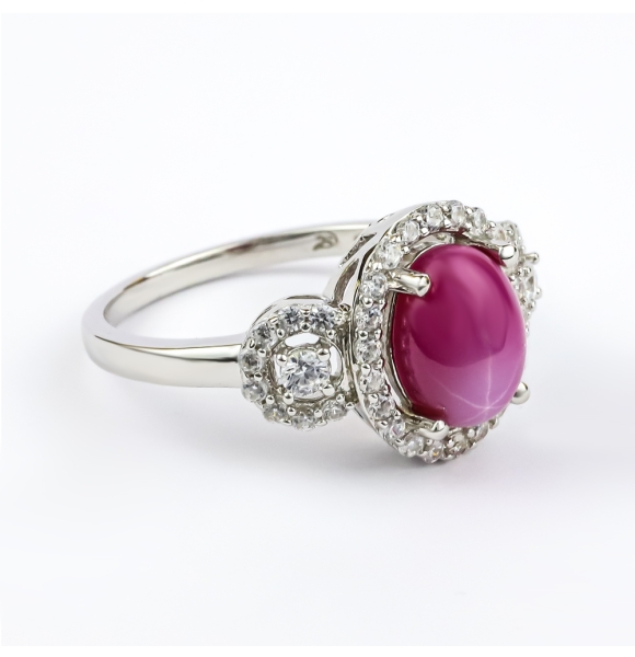 Rubi Estrella Anillo de Plata