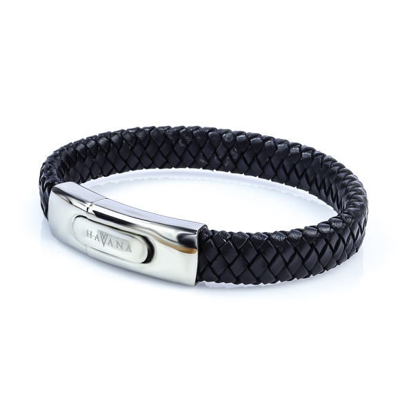 Brazalete de Hombre Acero Inoxidable Piel