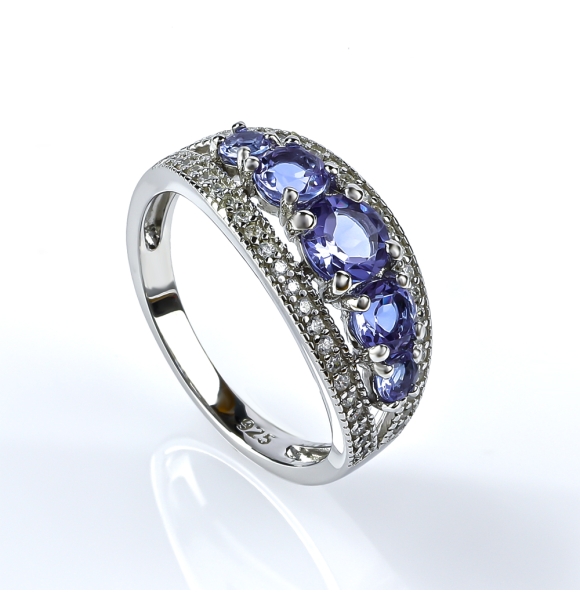 Anillo de Plata de Ley con Alejandrita