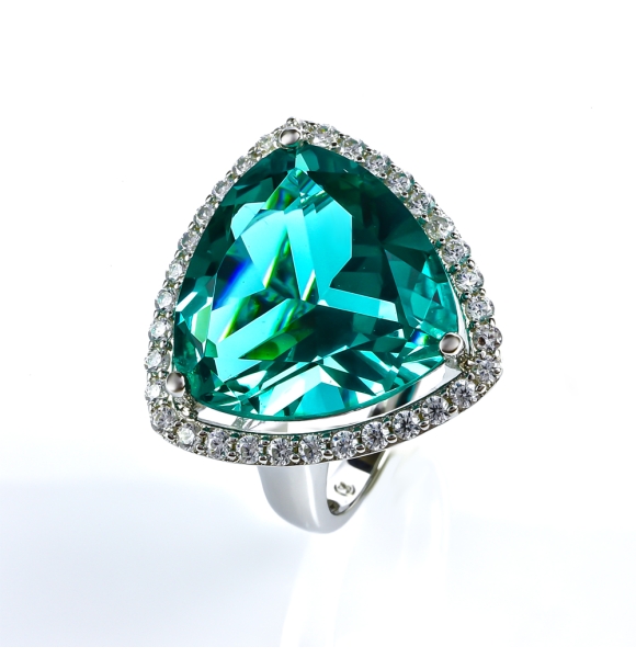 Anillo de Paraiba Corte Trillante