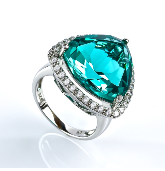 Anillo de Paraiba Corte Trillante