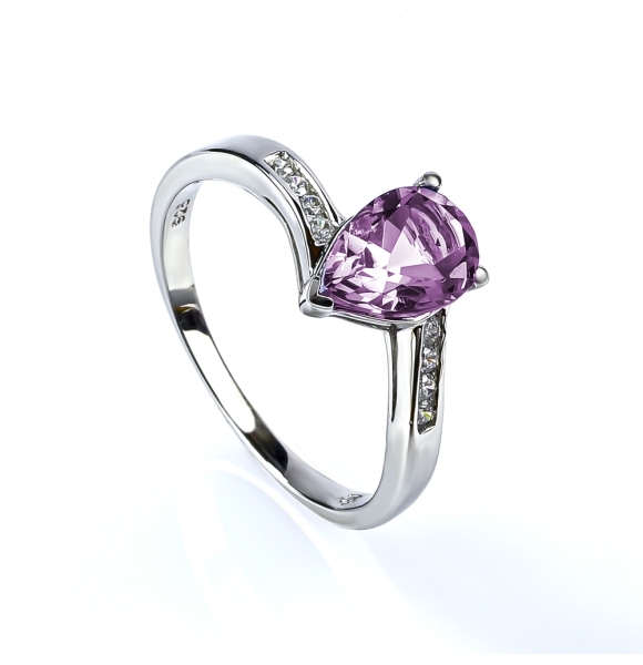 Anillo de Alejandrita Cambia de Color Azul Morado