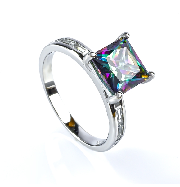 Anillo de Plata .925 con Topacio Mistico