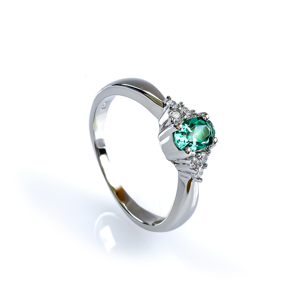 Anillo de Esmeralda Con Plata 925