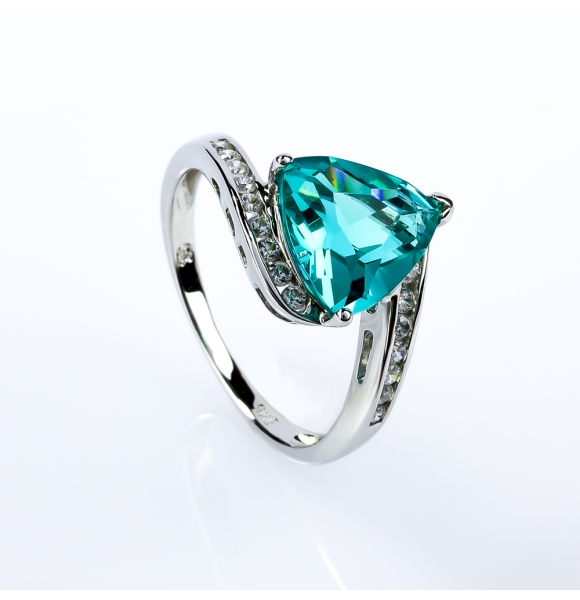 Anillo de Paraiba en Plata de Ley