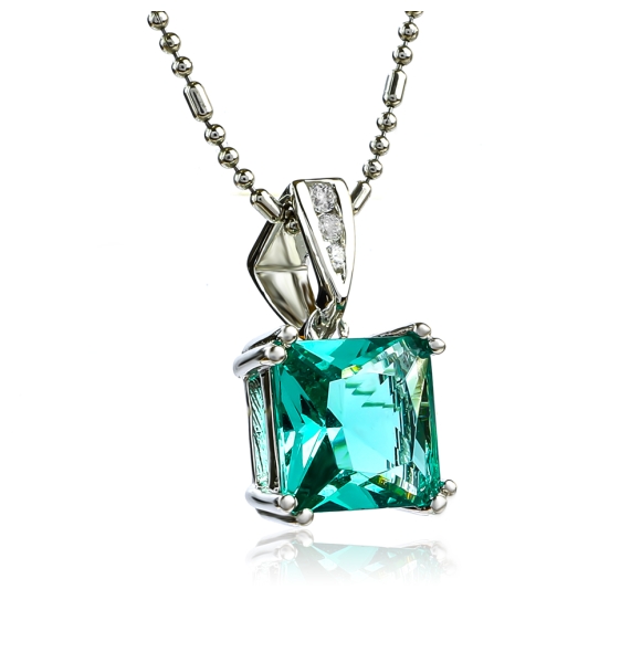 Colagante de Paraiba Con Plata