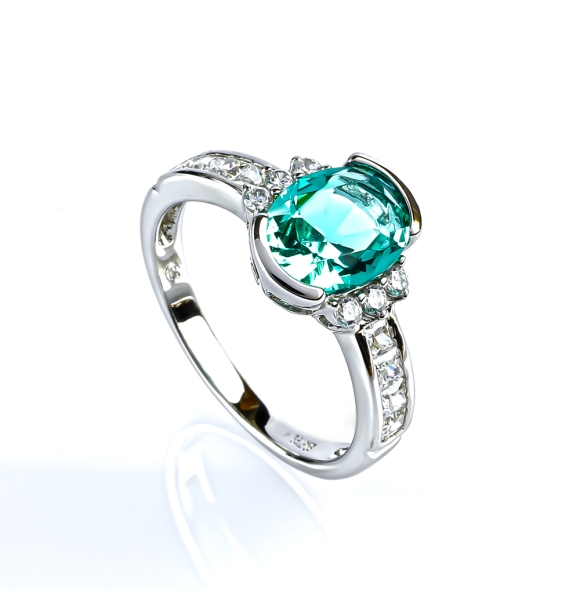 Anillo de Plata con Paraiba