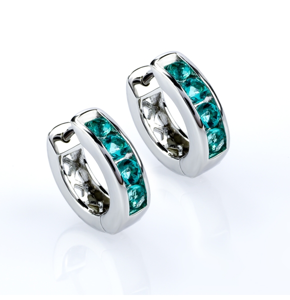 Aros de Paraiba con Plata