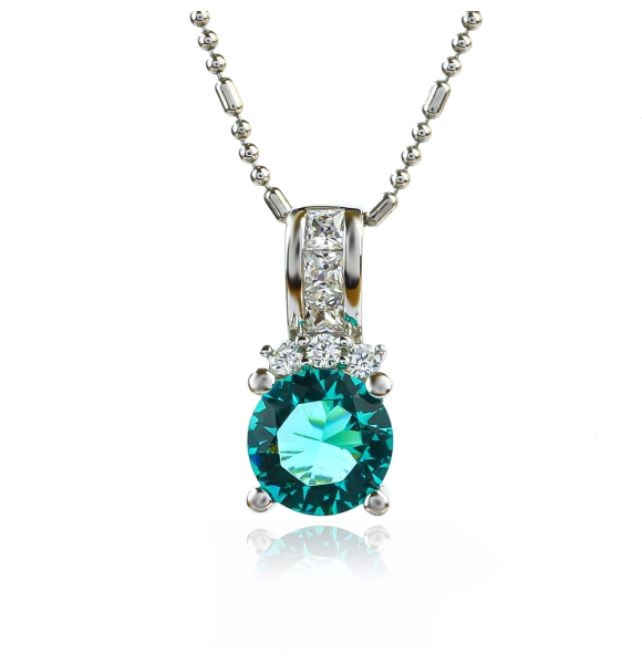 Paraiba en Plata de Ley .925 Collar