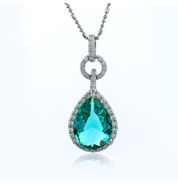 Hermoso Dije de Plata y Paraiba