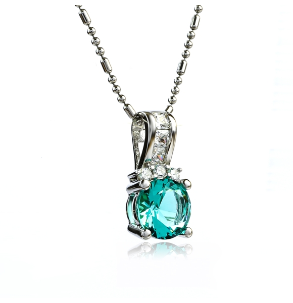 Paraiba en Plata de Ley .925 Collar
