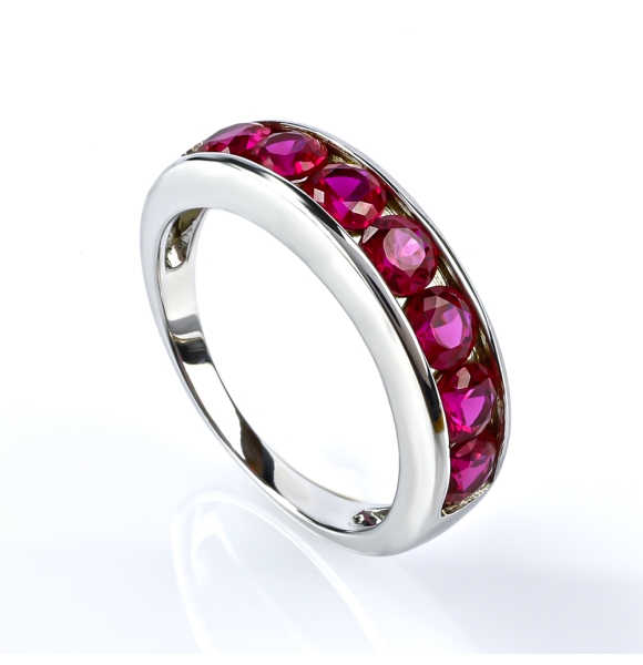 Churumbela Anillo de Plata de Ley con Rubi