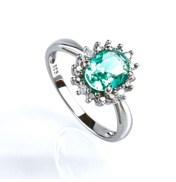 Anillo de Paraiba en Plata 925