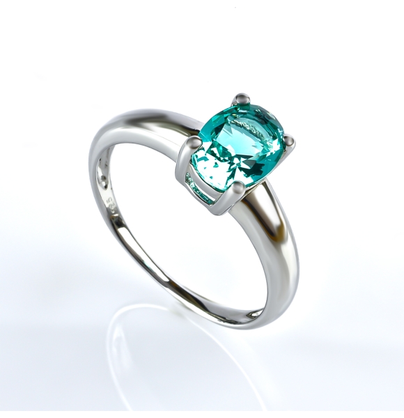 Anillo de Paraiba En Plata