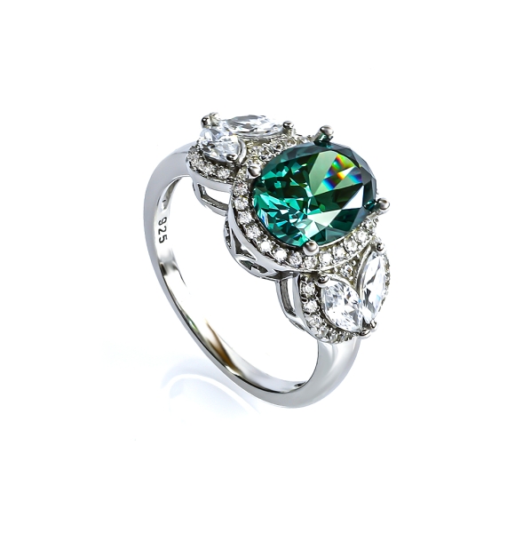 9 mm x 7 mm Anillo de Alejandrita Cambia de Color