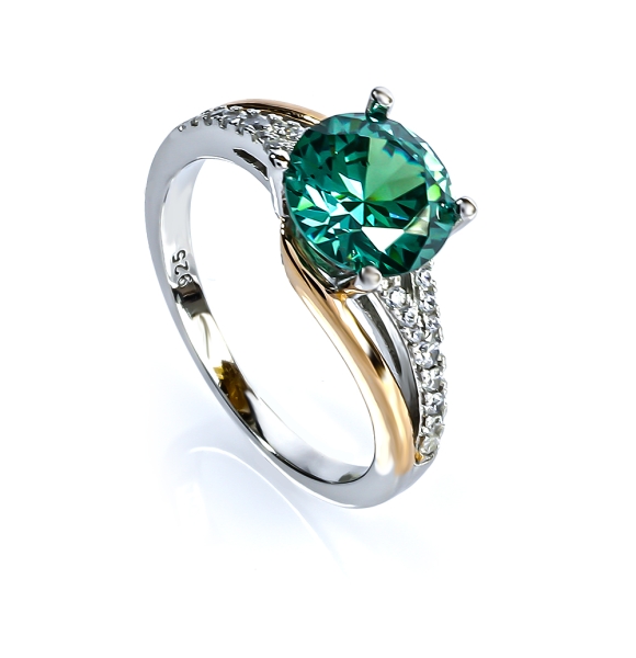 8 mm Anillo de Alejandrita Cambia de Color Corte Redonda .925