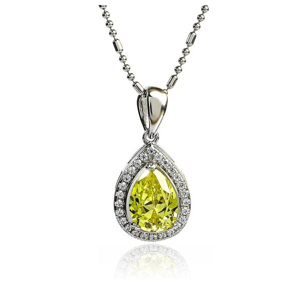 Hermoso Dije de Plata .925 con Alejandrita Amarilla