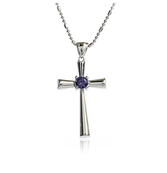 Cruz de Amatista Plata 925