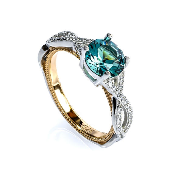 6 mm Anillo de Alejandrita Cambia de Color Corte Redonda .925